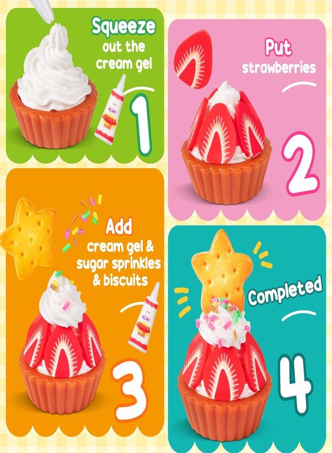 Alritz Making Miniature Food Toys Set, Mini Desserts Drinks Maker Craft Kit, DIY Simulated Strawberry Cake Pretend Play Food Set for Kids Teens Adults Ages 8 9 10+, Birthday Party Gift - Image 5